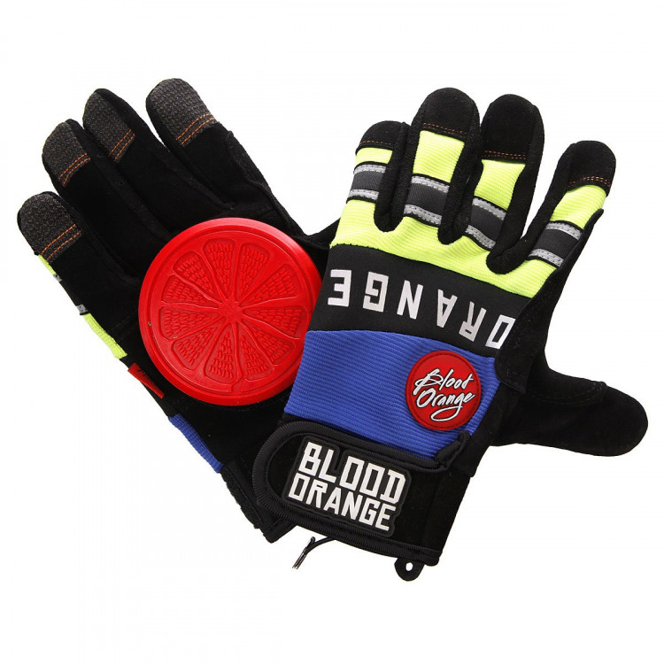 Blood Orange Knuckles Slide Gloves Blue / Neon Green