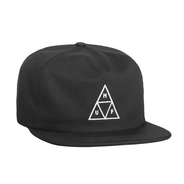 HUF Essentials Unstructured TT Snapback Black HUF Essentials Unstructured TT Snapback Black