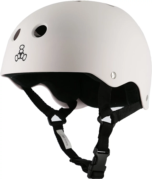 Triple Eight Brainsaver White Rubber Helmet Triple Eight Brainsaver White Rubber Helmet