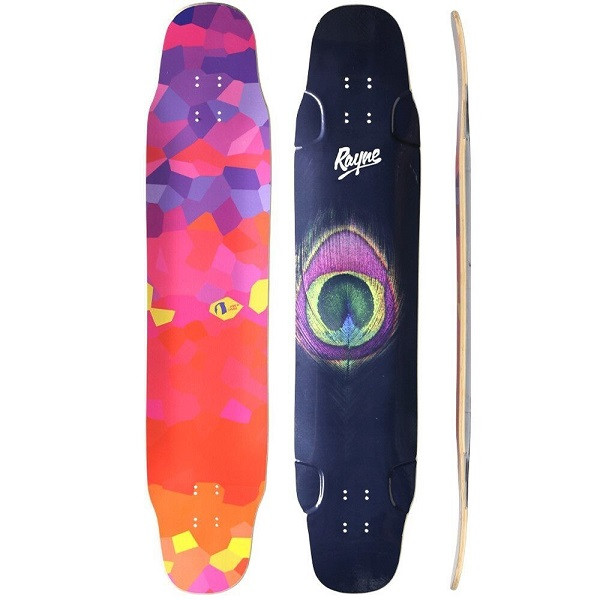 Rayne Whip 44" Peacock Longboard Deck Rayne Whip 44" Peacock Longboard Deck