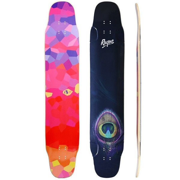 Rayne Whip 47" Peacock Longboard Deck Rayne Whip 47" Peacock Longboard Deck