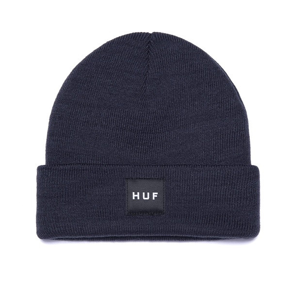 HUF Essentials Box Logo Beanie Navy HUF Essentials Box Logo Beanie Navy