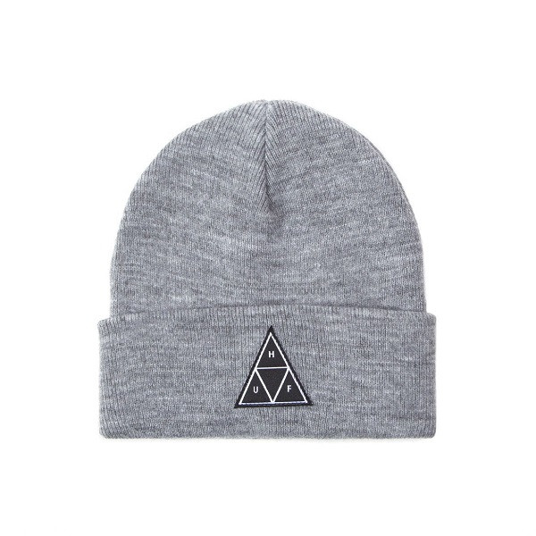 HUF Essentials TT Cuff Beanie Heather Grey HUF Essentials TT Cuff Beanie Heather Grey