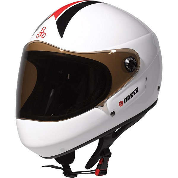 Triple Eight Racer White Helmet