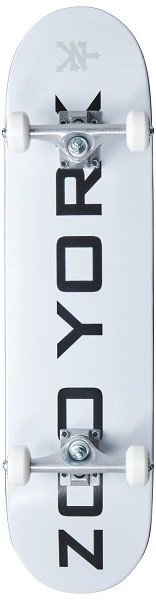 Zoo York Logo Block White 7'75 Skateboard Complete