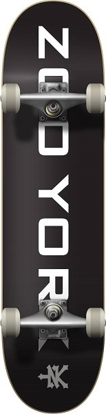 Zoo York Logo Block Black/White 8" Skateboard Complete