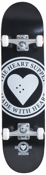 Heart Supply Logo Badge Black Longboard Complete Heart Supply Logo Badge Black Longboard Complete