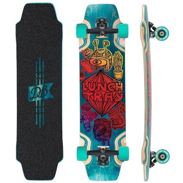 DB Longboards Lunch Tray 36 "Cartoon" Blue Longboard Complete DB Longboards Lunch Tray 36 "Cartoon" Blue Longboard Complete